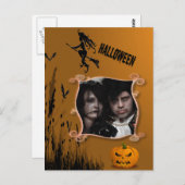 Foto Lijst, Heks, Jack o' Lantern Briefkaart (Voorkant / Achterkant)
