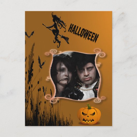 Foto Lijst, Heks, Jack o' Lantern Briefkaart (Voorkant)