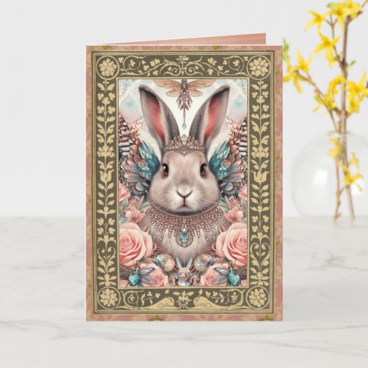  foto Lijst Kaart - Verjaardags Bunny (Gele Bloem)