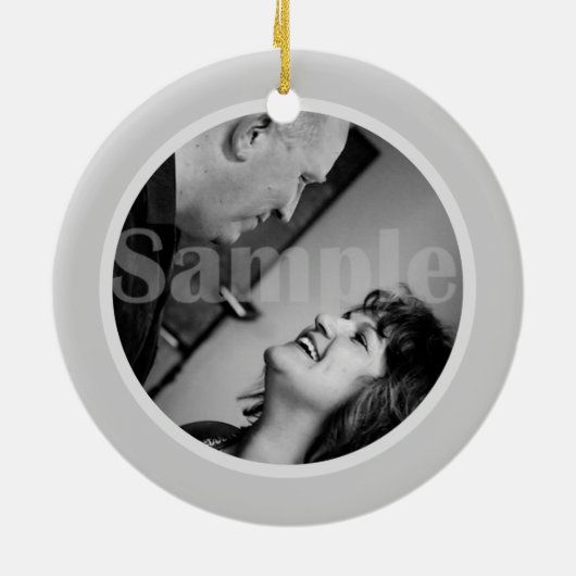 Foto Lijst Lovevogels Jubileum Keramisch Ornament (Achterkant)