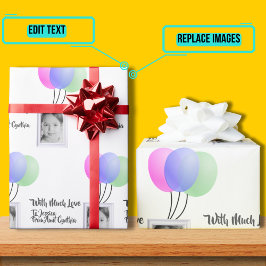 Foto Lijst met ballonnen Cadeaupapier