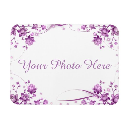 Foto-Lijst met bloemen Magneet (Horizontaal)