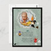 Foto Lijst met heks, monsters, Ghost, Cat Briefkaart (Voorkant / Achterkant)