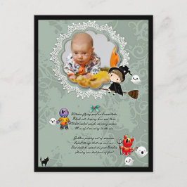 Foto Lijst met heks, monsters, Ghost, Cat Briefkaart