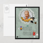 Foto Lijst met heks, monsters, Ghost, Cat Briefkaart (Voorkant / Achterkant)