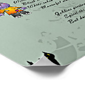 Foto Lijst met heks, monsters, Ghost, Cat Poster (Hoek)