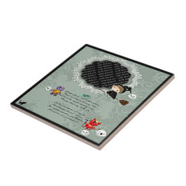 Foto Lijst met heks, monsters, Ghost, Cat Tegeltje