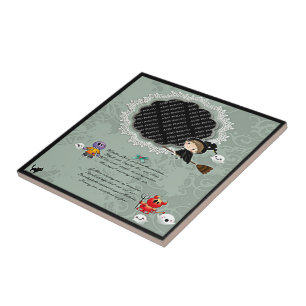 Foto Lijst met heks, monsters, Ghost, Cat Tegeltje