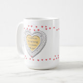 Foto Lijst met kleine hartjes Koffiemok (Voorkant links)