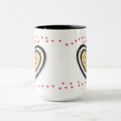 Foto Lijst met kleine hartjes Mok (Midden)