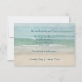 foto-lijst op het strand om de datum op te slaan save the date (Achterkant)