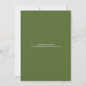 Foto Lijst Persoonlijk Olive Green Gold Elegant Save The Date (Achterkant)