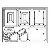 Foto Lijst Pin Ornament Wood Art Stamp Rubberstempel (Afrduk)