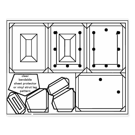 Foto Lijst Pin Ornament Wood Art Stamp Rubberstempel (Afrduk)
