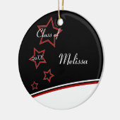 Foto Lijst Red & Black Stars Afstuderen Ornament (Links)