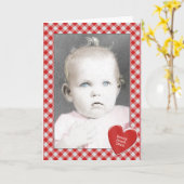 Foto Lijst - Red Classic Gingham checkt patroon Kaart (Gele Bloem)