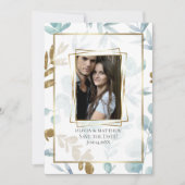 FOTO-LIJST | Stamblauwe Waterverf Eucalyptus Kaart (Voorkant)