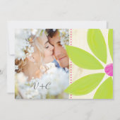 Foto Limoen Stillzed Daisy Wedding Invitations Kaart (Achterkant)