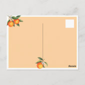 Foto Little Cutie Oranje 1e Verjaardagsuitnodiging Briefkaart (Achterkant)