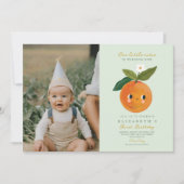 Foto Little Cutie wordt een Oranje Verjaardag Kaart (Voorkant)