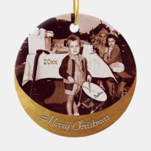 Foto Little Drummer Boy c 1930s Personal Keramisch Ornament