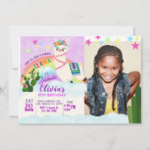 FOTO Llama Verjaardag Uitnodiging (Voorkant)