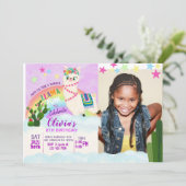 FOTO Llama Verjaardag Uitnodiging (Staand voorkant)