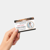 Foto Logo Bar Code Naam Klant Badge (Handheld)