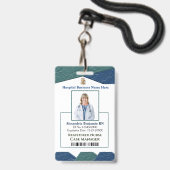 Foto Logo Bar Code Naam Personeelskaart Badge (Voorzijde met lanyard)