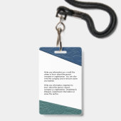 Foto Logo Bar Code Naam Personeelskaart Badge (Achterkant met lanyard)