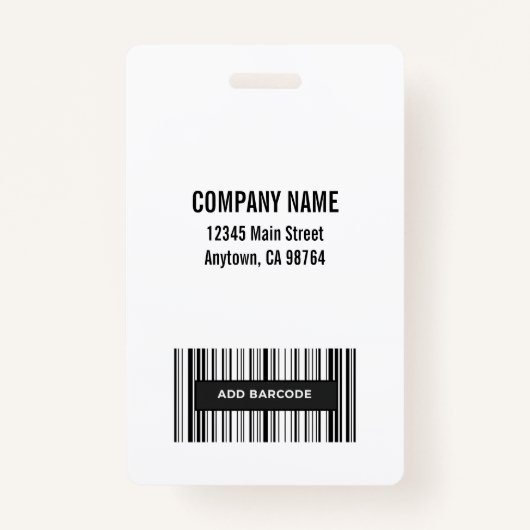 Foto: Logo Barcode Gold Black Leopard Print Badge (Achterkant)