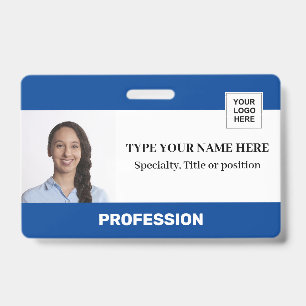 Foto Logo Barcode Naam Gepersonaliseerde Werknem Badge