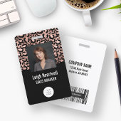 Foto Logo Barcode Roos Gold Black Leopard Print Badge