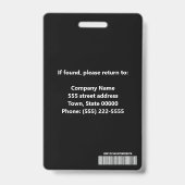 Foto Logo Barcode Zwart Wit Geel Geometrisch Badge (Achterkant)