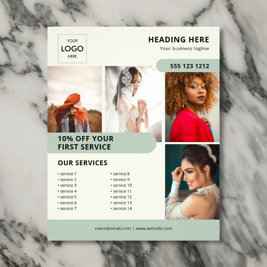 Foto Logo Business Marketing Groen Flyer