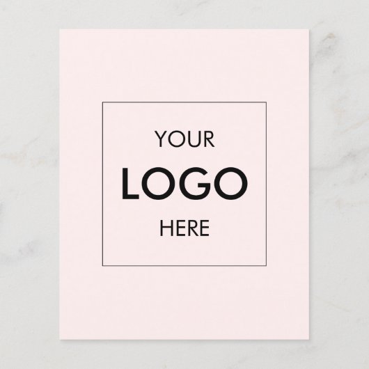 Foto Logo Business Marketing Roze Flyer (Achterkant)