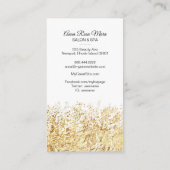 *~* Foto Logo Gold Glitter White Girly Chic Visitekaartje (Achterkant)