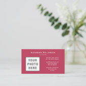 Foto Logo Horizontale Magenta vooraan Visitekaartje (Staand voorkant)