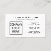 Foto Logo Horizontale voor- en achterkant Sjabloon Visitekaartje (Achterkant)