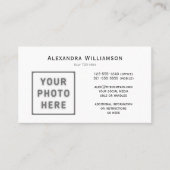 Foto Logo Horizontale voor- en achterkant Sjabloon Visitekaartje (Voorkant)