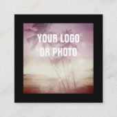 Foto-logo internetpictogrammen vierkante visitekaartje (Voorkant)