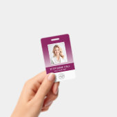 Foto, logo, naamgradiënt voor werknemers badge (Handheld)