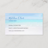 Foto Logo Ocean Beach Zee Travel Blue Visitekaartje (Achterkant)