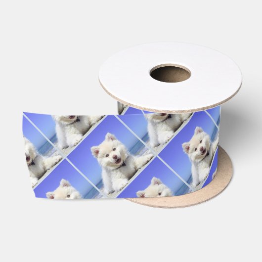 Foto Logo Patroon Vierkanten Satijnen Lint (Spoel)