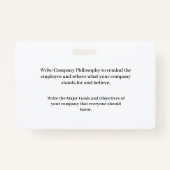 Foto Logo personaliseren voor zakelijke medewerker Badge (Achterkant)