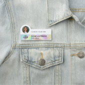 Foto Logo Professional Faux Holographic Business Naamplaatje (In situ)