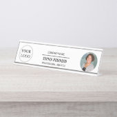 Foto Logo Professional Kantoor Gepersonaliseerd Bureau Naambordje (Voorkant)
