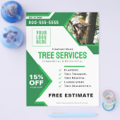 Foto Logo Professional Tree Services Flyer (Enkel)