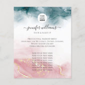 Foto Logo Promotie Roze Blauw Waterverf Modern Flyer (Achterkant)