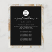 Foto Logo Promotion Gold White Marble Modern Flyer (Achterkant)